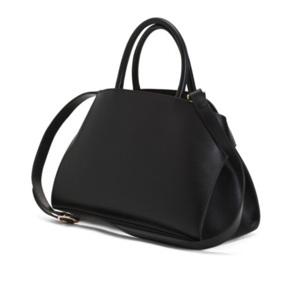 Anna Paola Annie Handbag Genuine Leather Italy Tote Crossbody Black - Picture 9 of 14